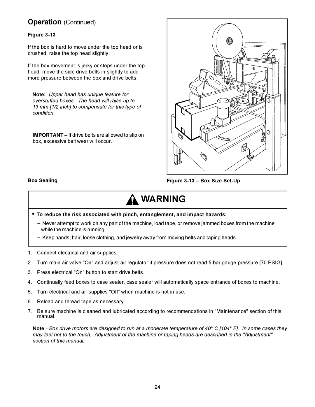 3M 800af-s manual Box Sealing, Box Size Set-Up 