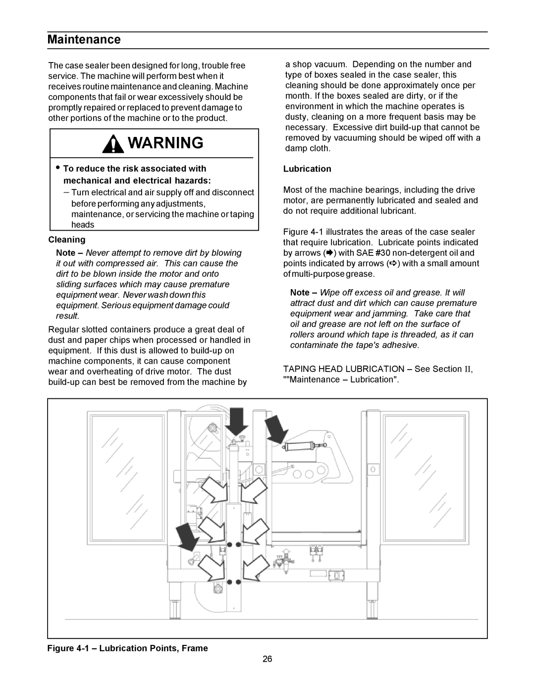 3M 800af-s manual Maintenance, Cleaning, Lubrication 