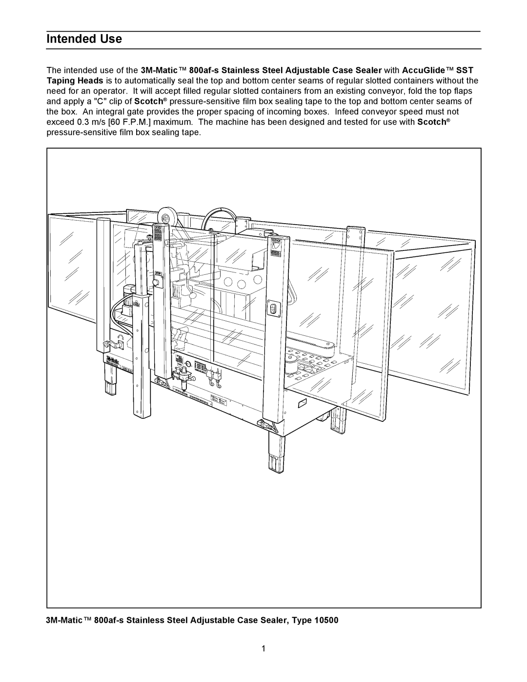 3M 800af-s manual Intended Use 