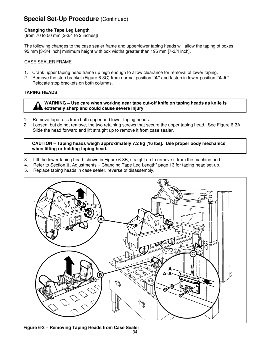 3M 800af manual Taping Heads 