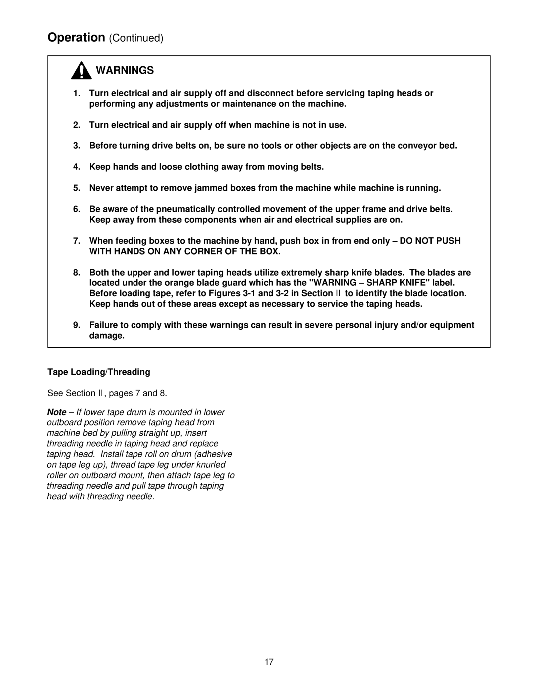 3M 800r3 manual See Section II, pages 7 