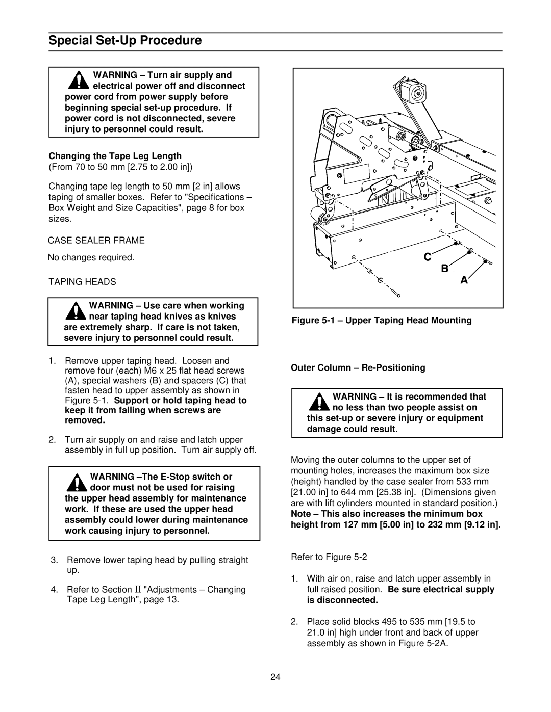 3M 800r3 manual Special Set-Up Procedure 