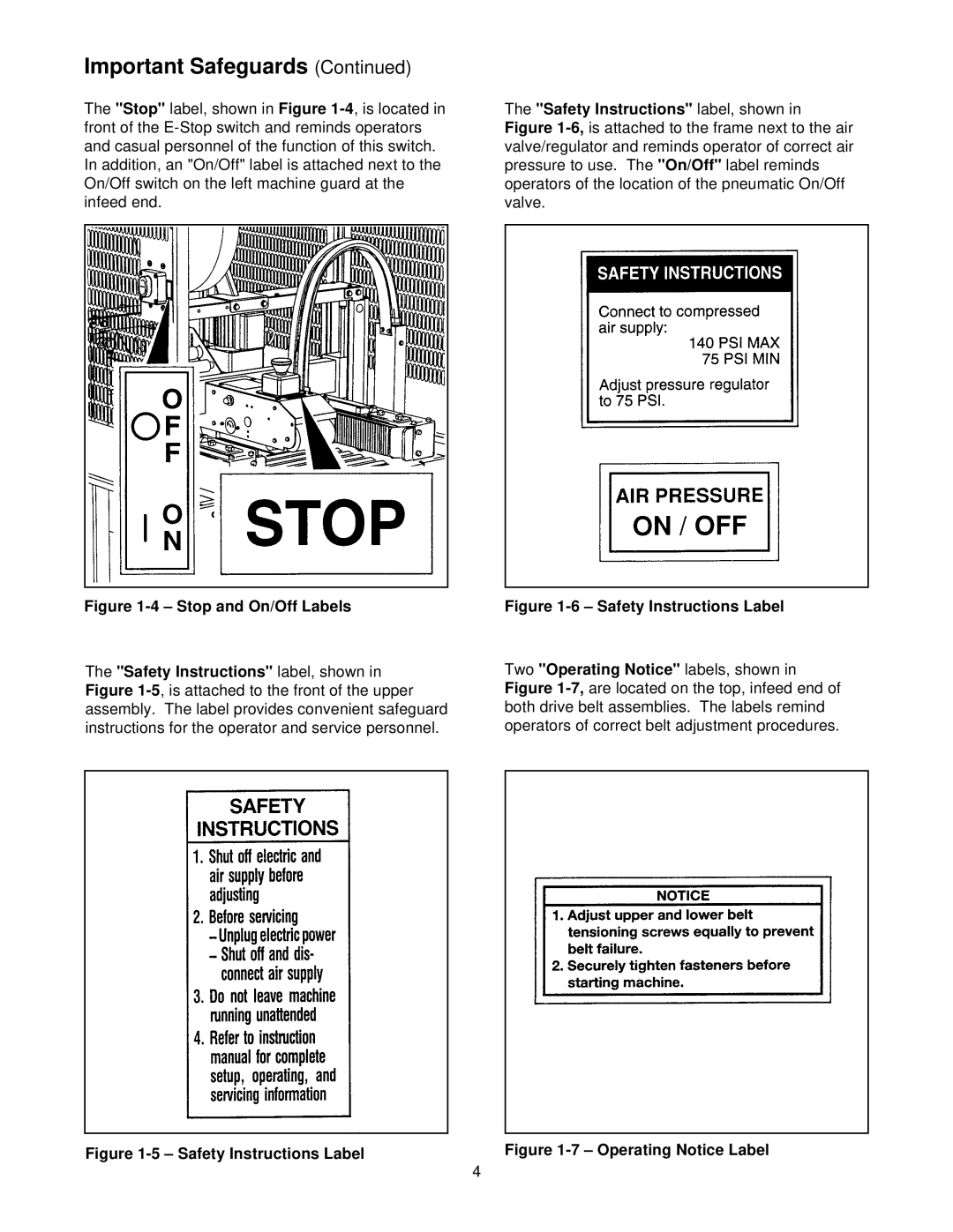 3M 800r3 manual Operating Notice Label 