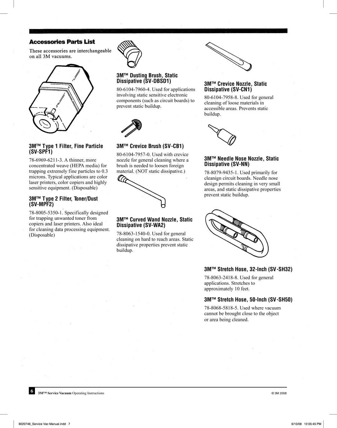 3M 8020746 operating instructions 3M Stretch Hose, 32-Inch SV -SH32 