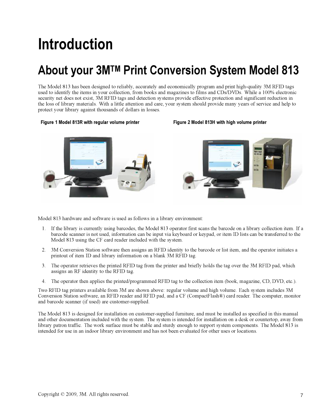 3M 813 owner manual Introduction, About your 3MTM Print Conversion System Model 