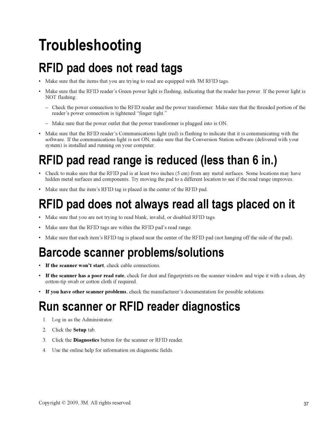 3M 813 owner manual Troubleshooting 