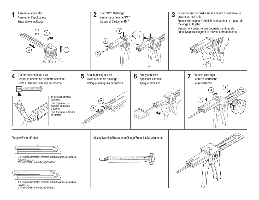 3M 8190 warranty Assembler l’applicateur 