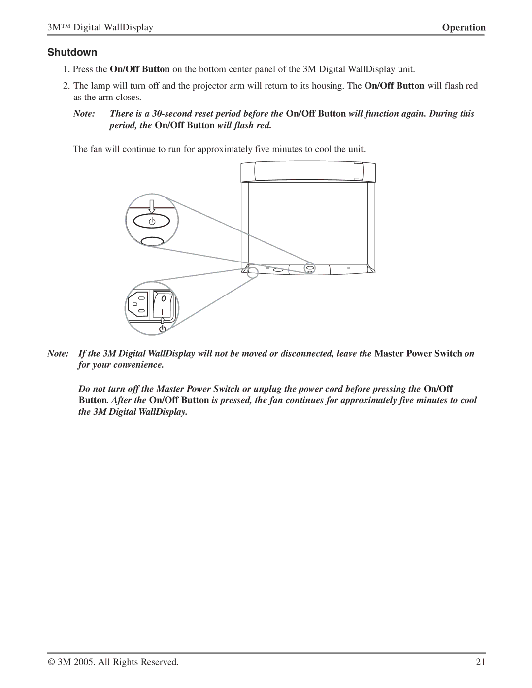 3M 9000PD manual Shutdown 