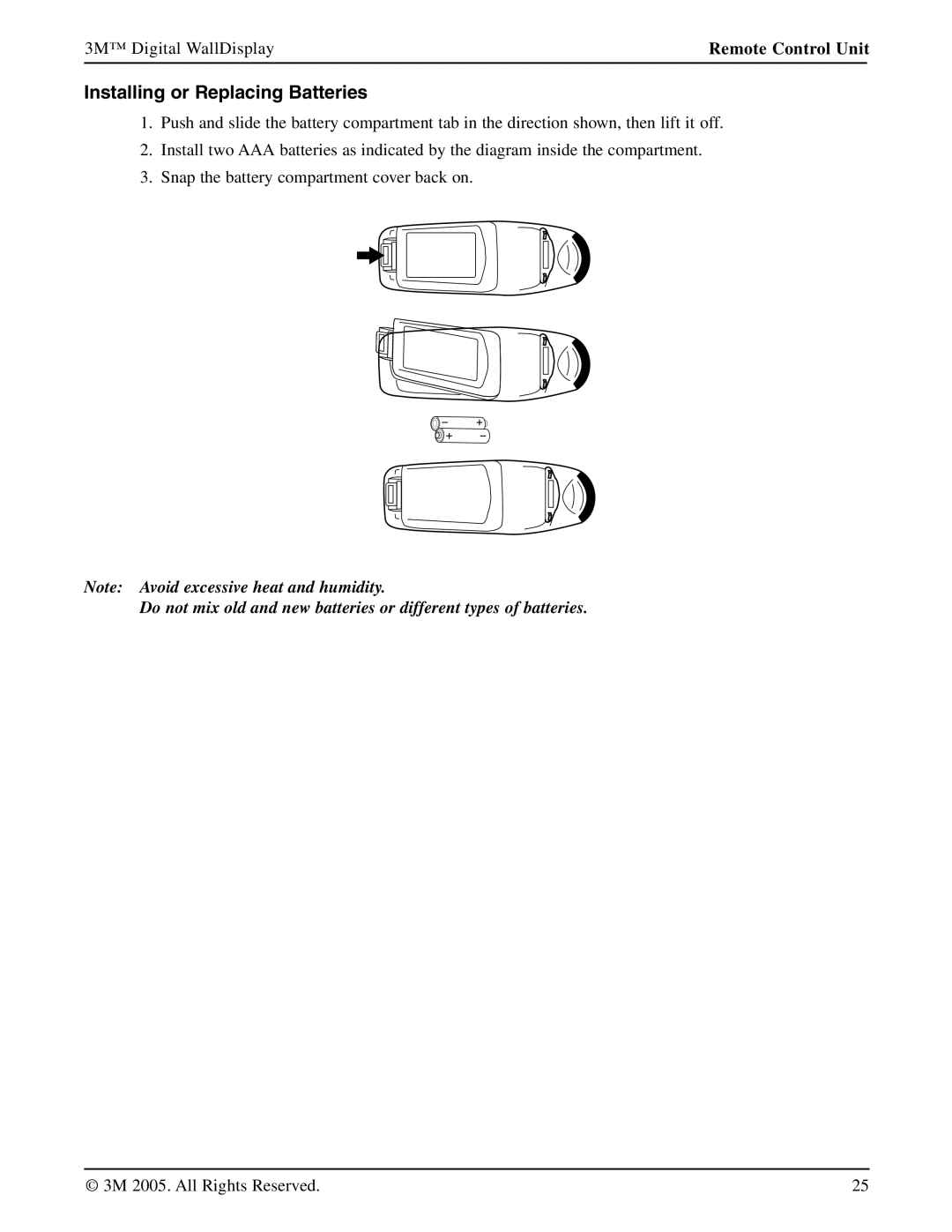 3M 9000PD manual Installing or Replacing Batteries 