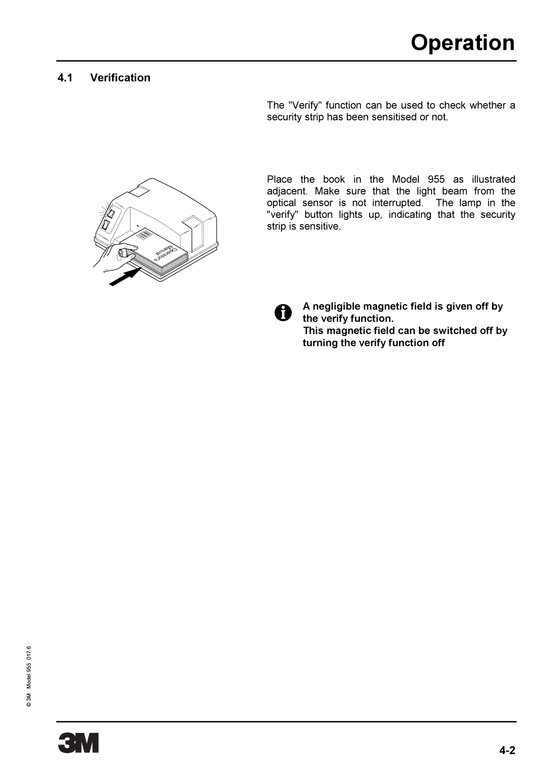 3M 955 manual Verification 