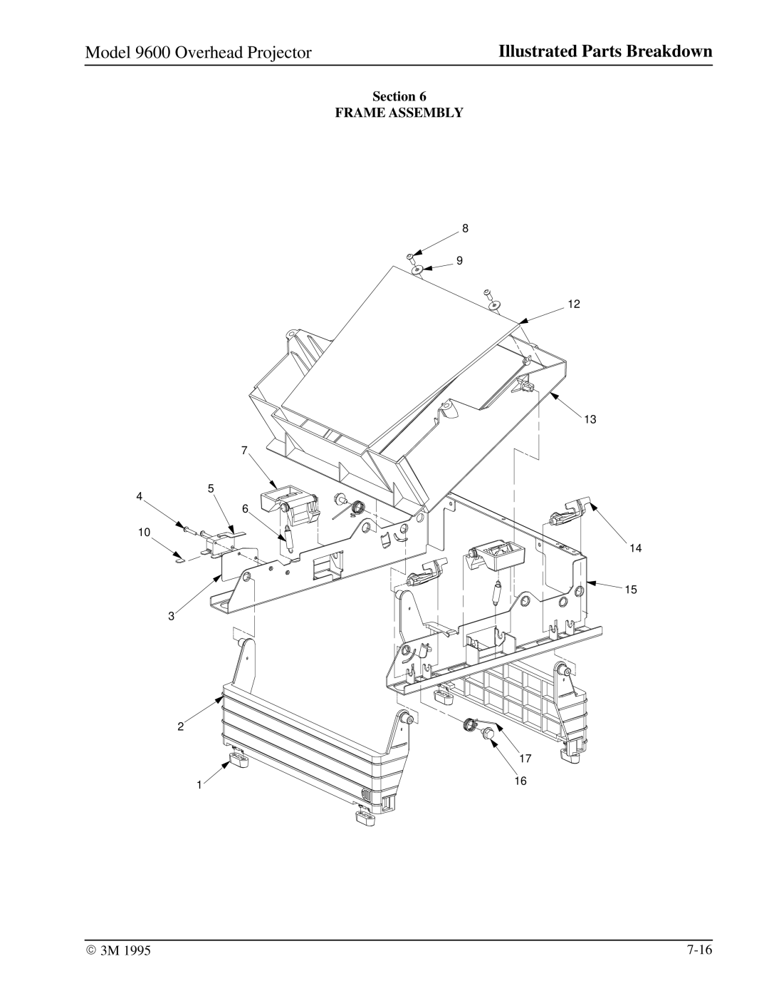 3M 9600 manual Frame Assembly 