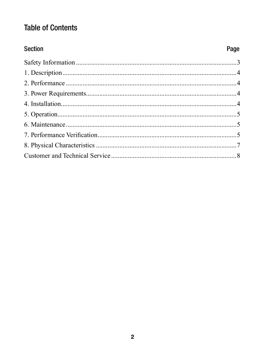 3M 963E manual Table of Contents 