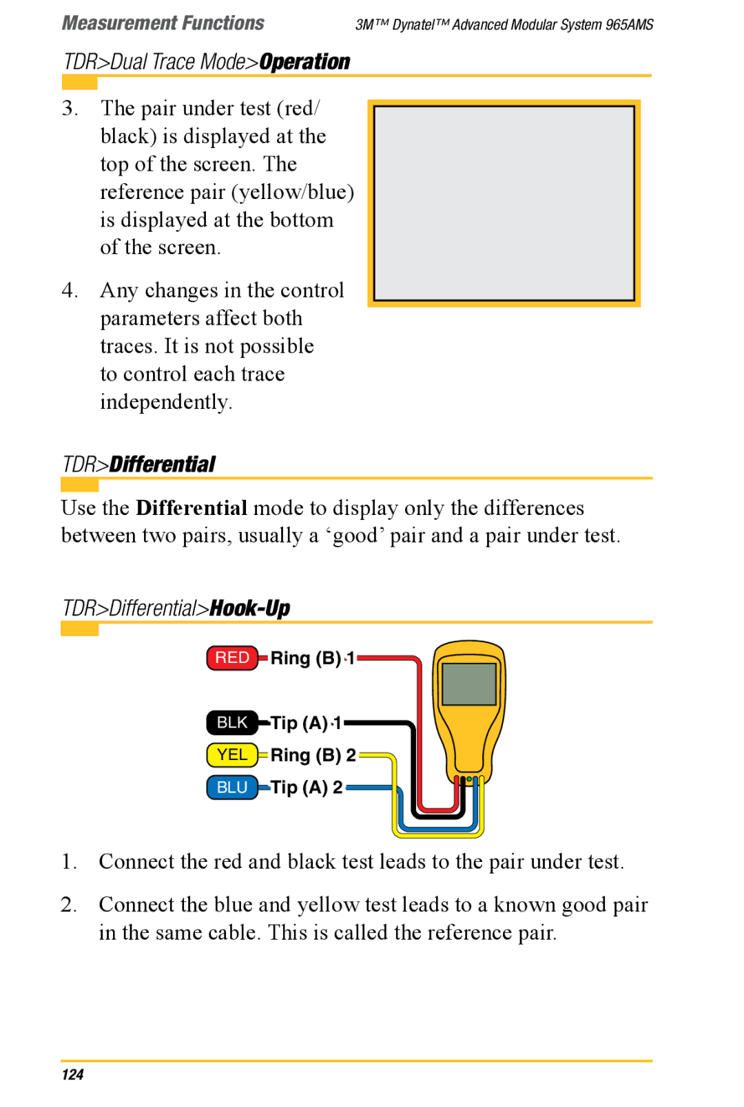 3M 965AMS manual TDRDifferentialHook-Up 