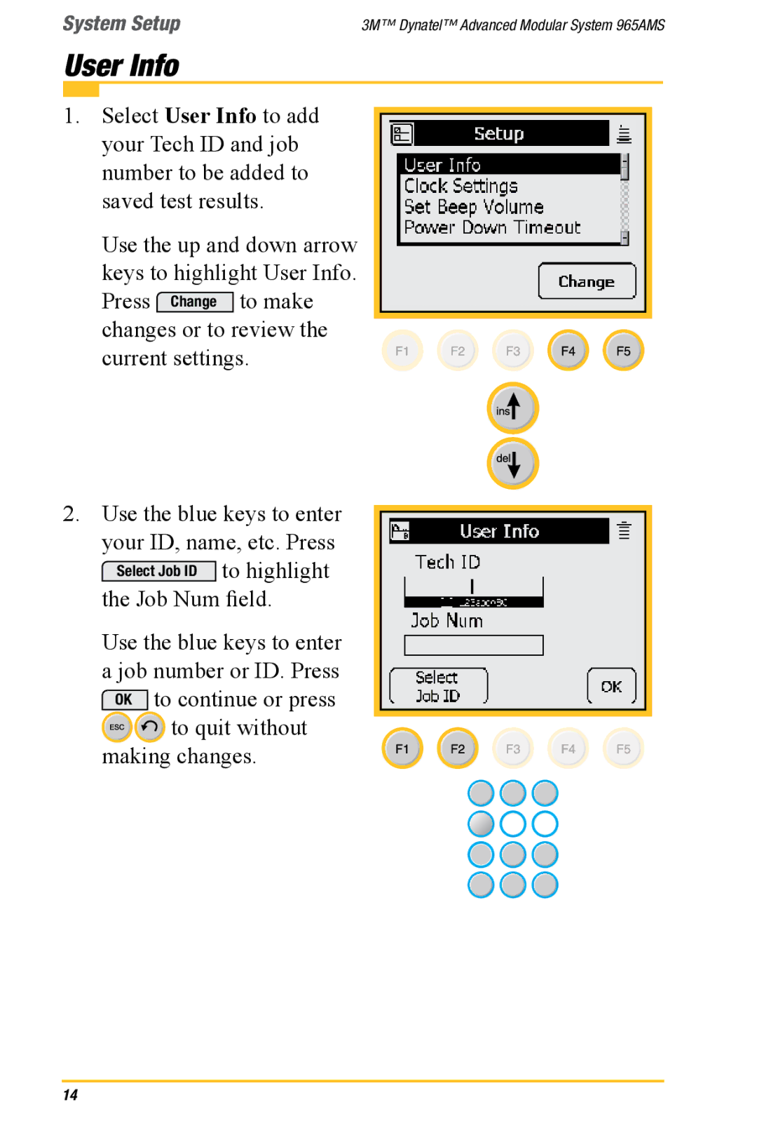 3M 965AMS manual User Info 