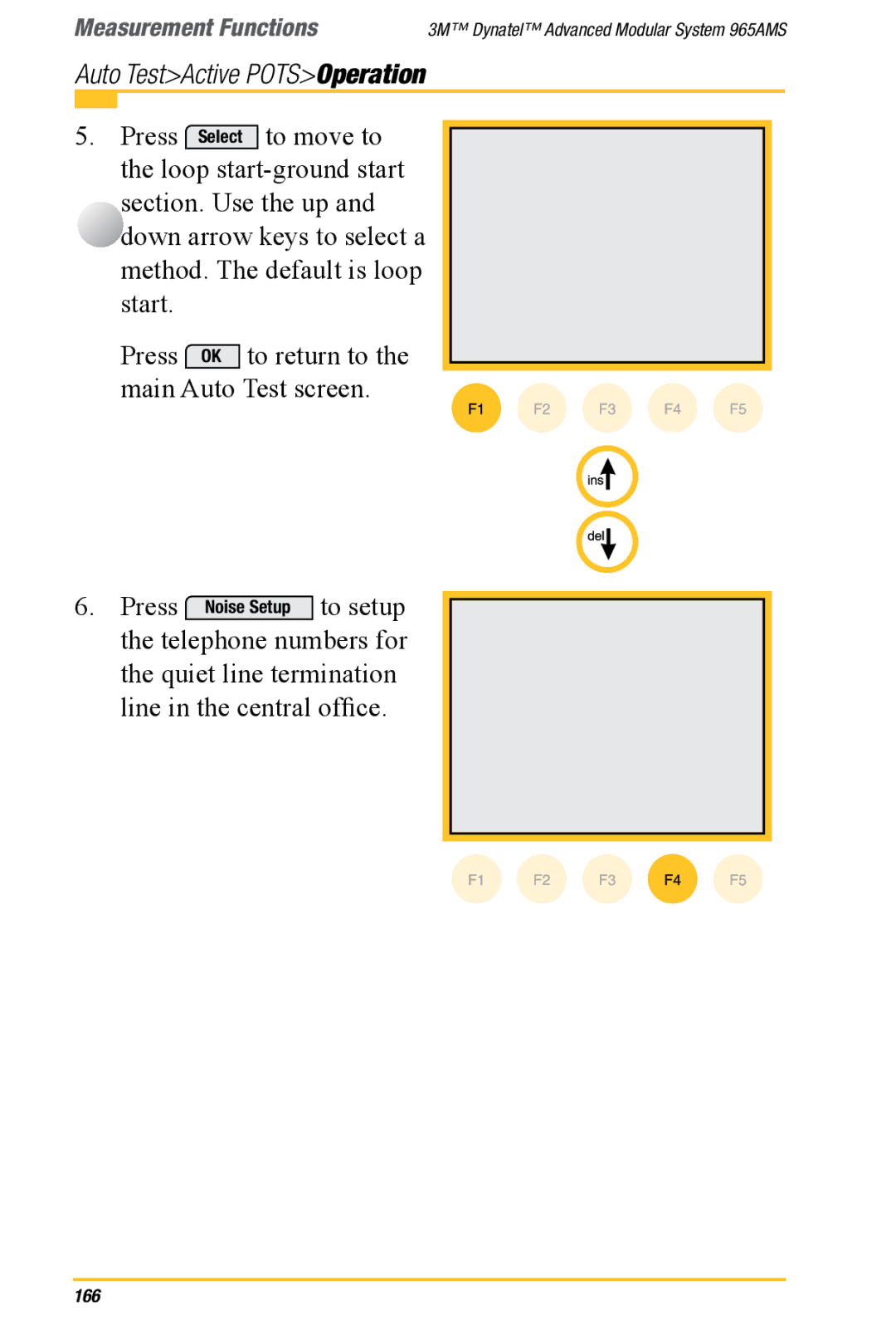 3M 965AMS manual Down arrow keys to select a 