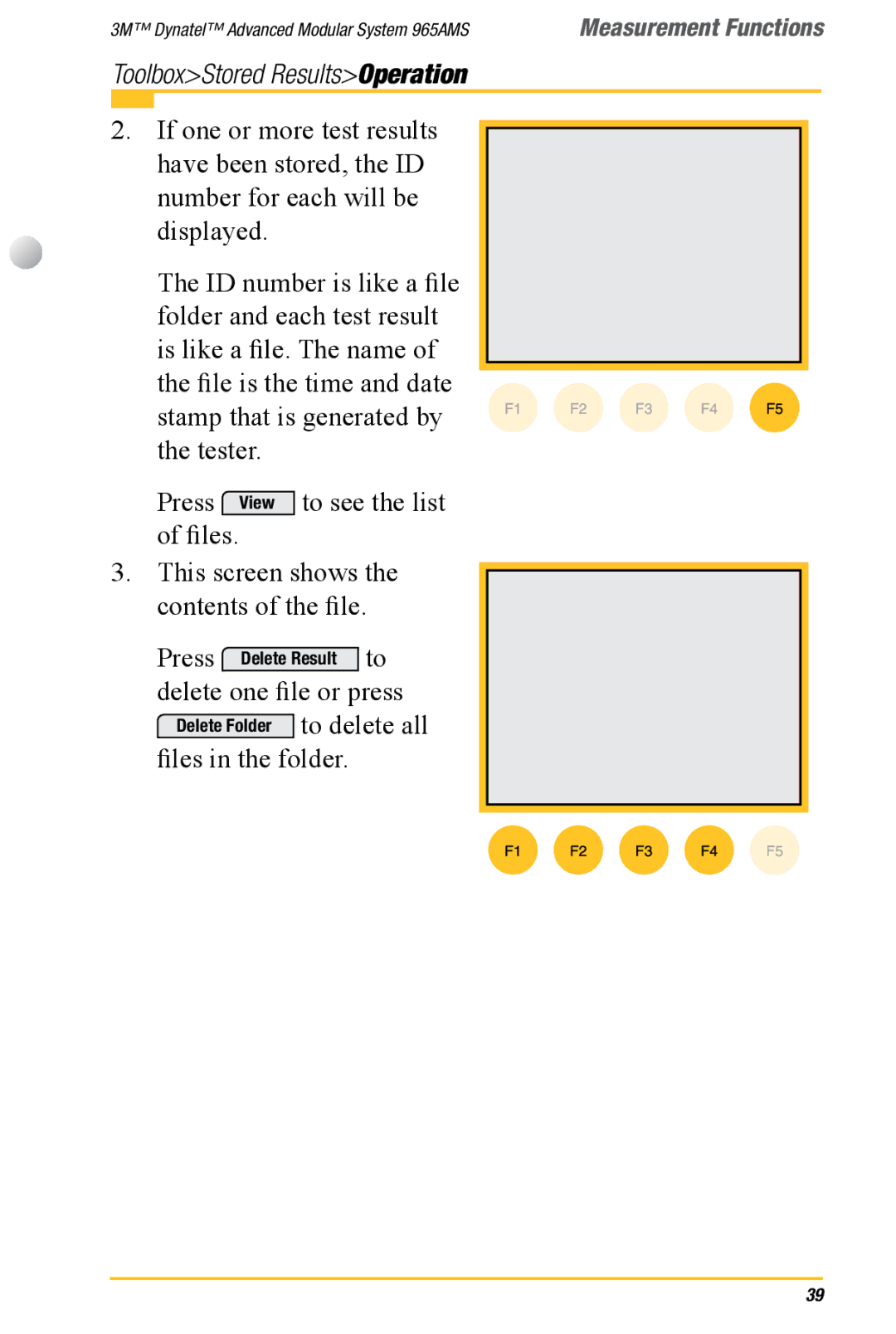 3M 965AMS manual Delete one file or press 