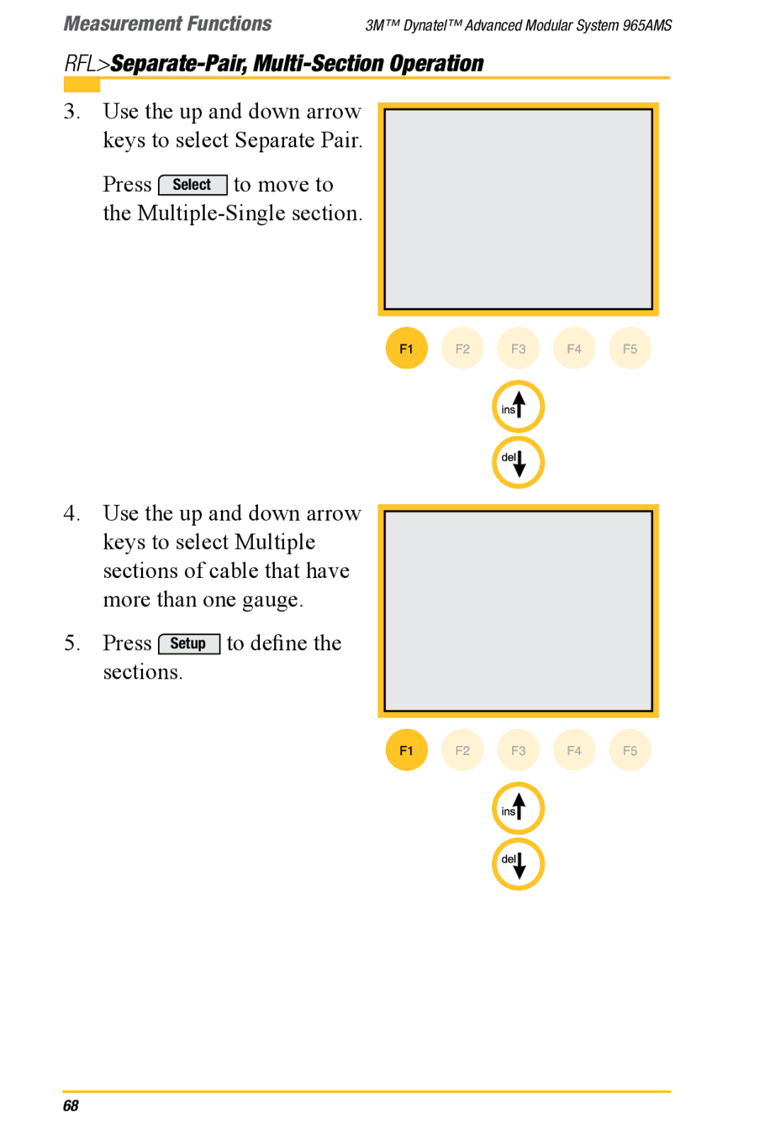 3M 965AMS manual RFLSeparate-Pair, Multi-Section Operation 