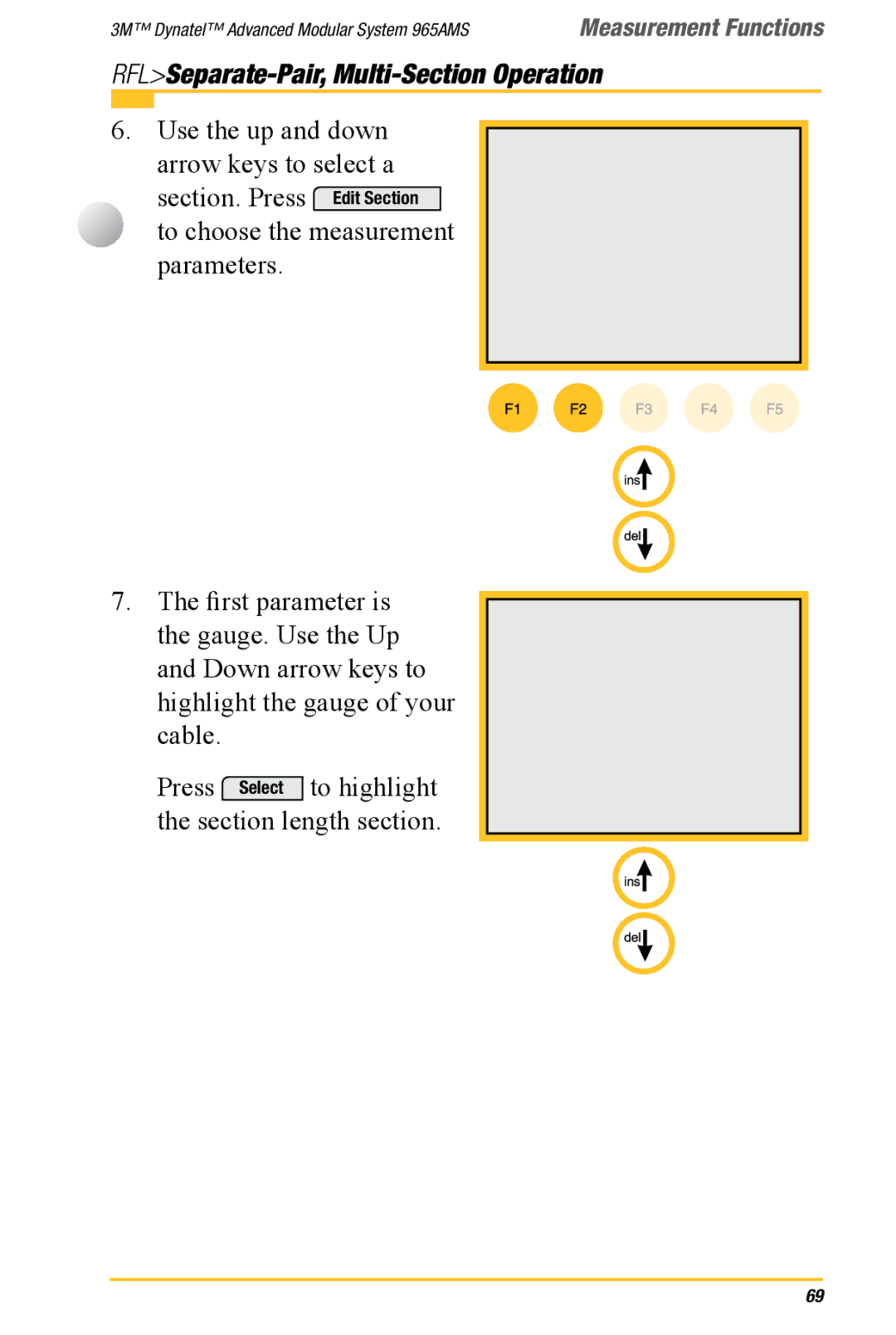 3M 965AMS manual RFLSeparate-Pair, Multi-Section Operation 