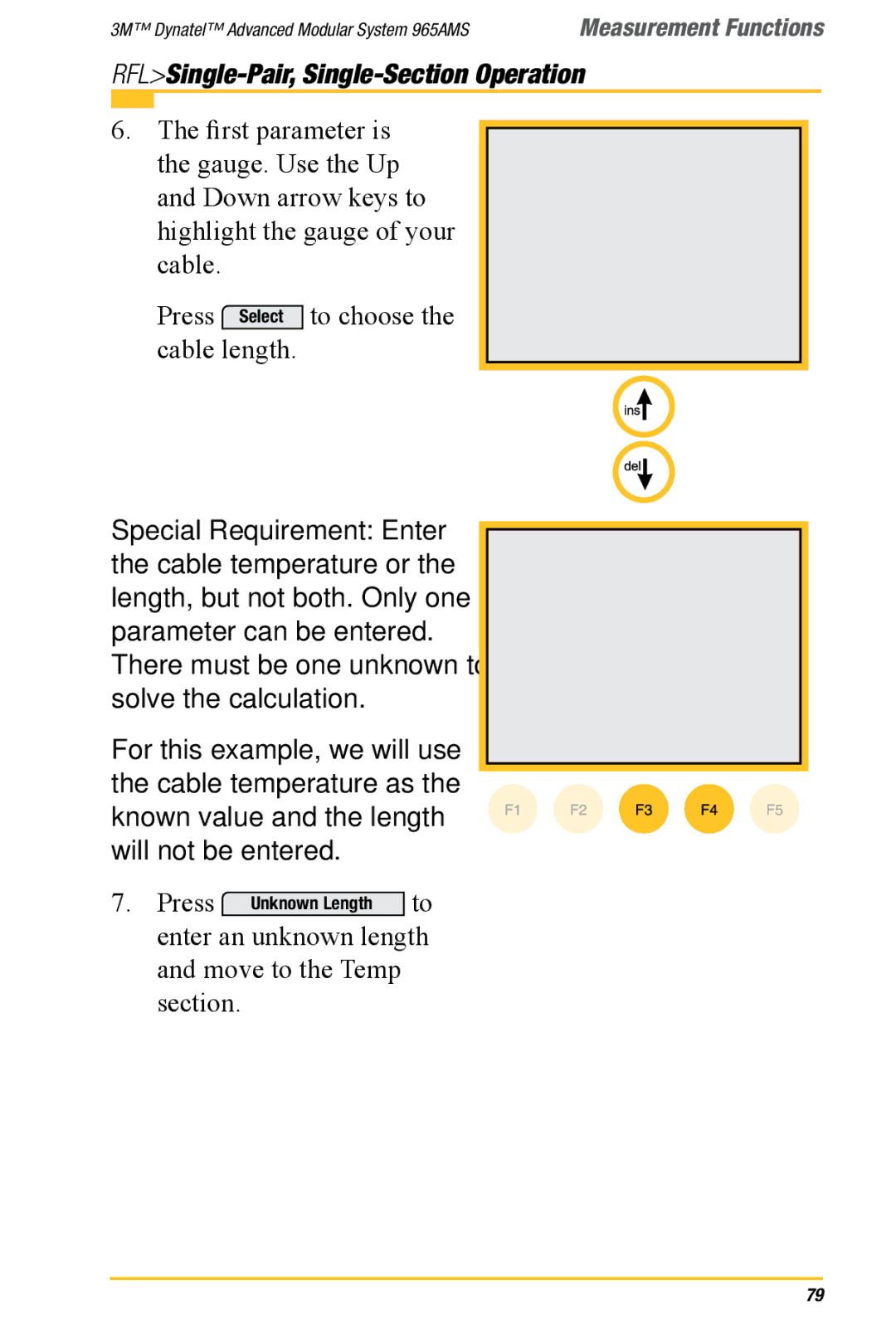 3M 965AMS manual RFLSingle-Pair, Single-Section Operation 