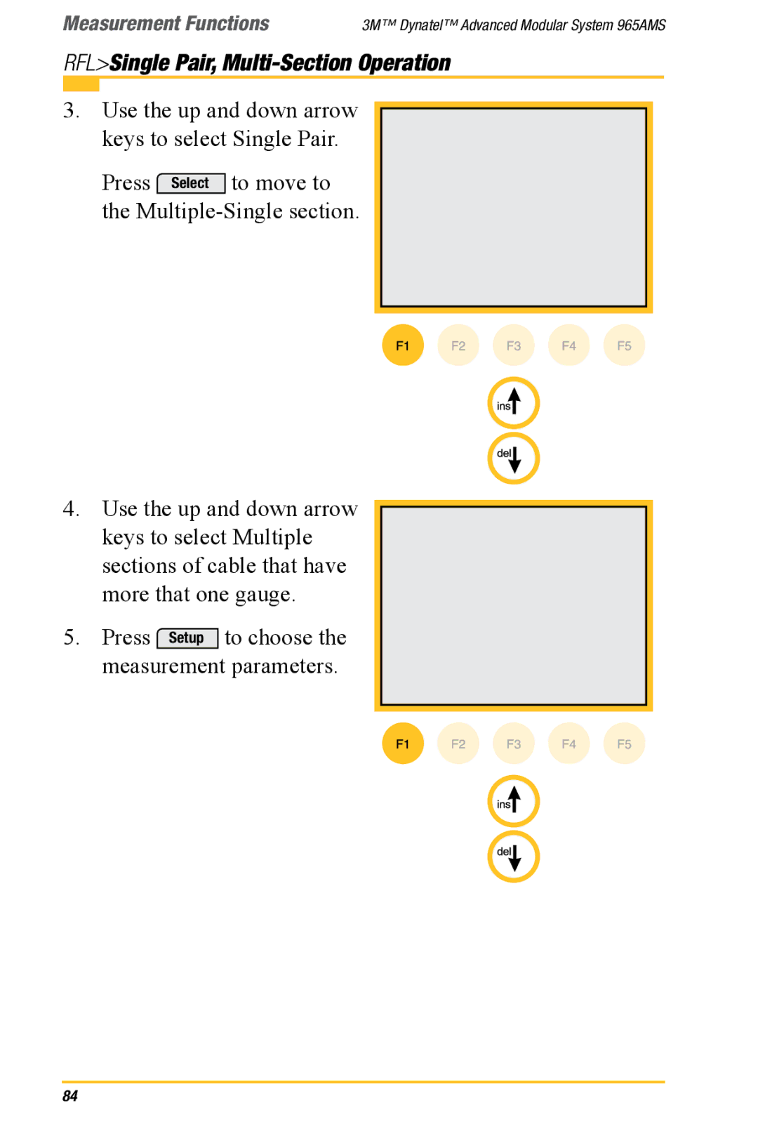 3M 965AMS manual RFLSingle Pair, Multi-Section Operation 