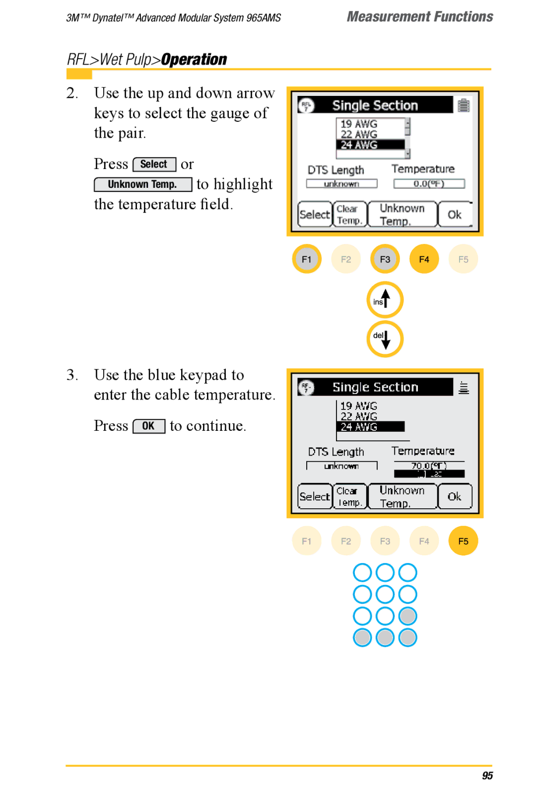 3M 965AMS manual Unknown Temp. to highlight 