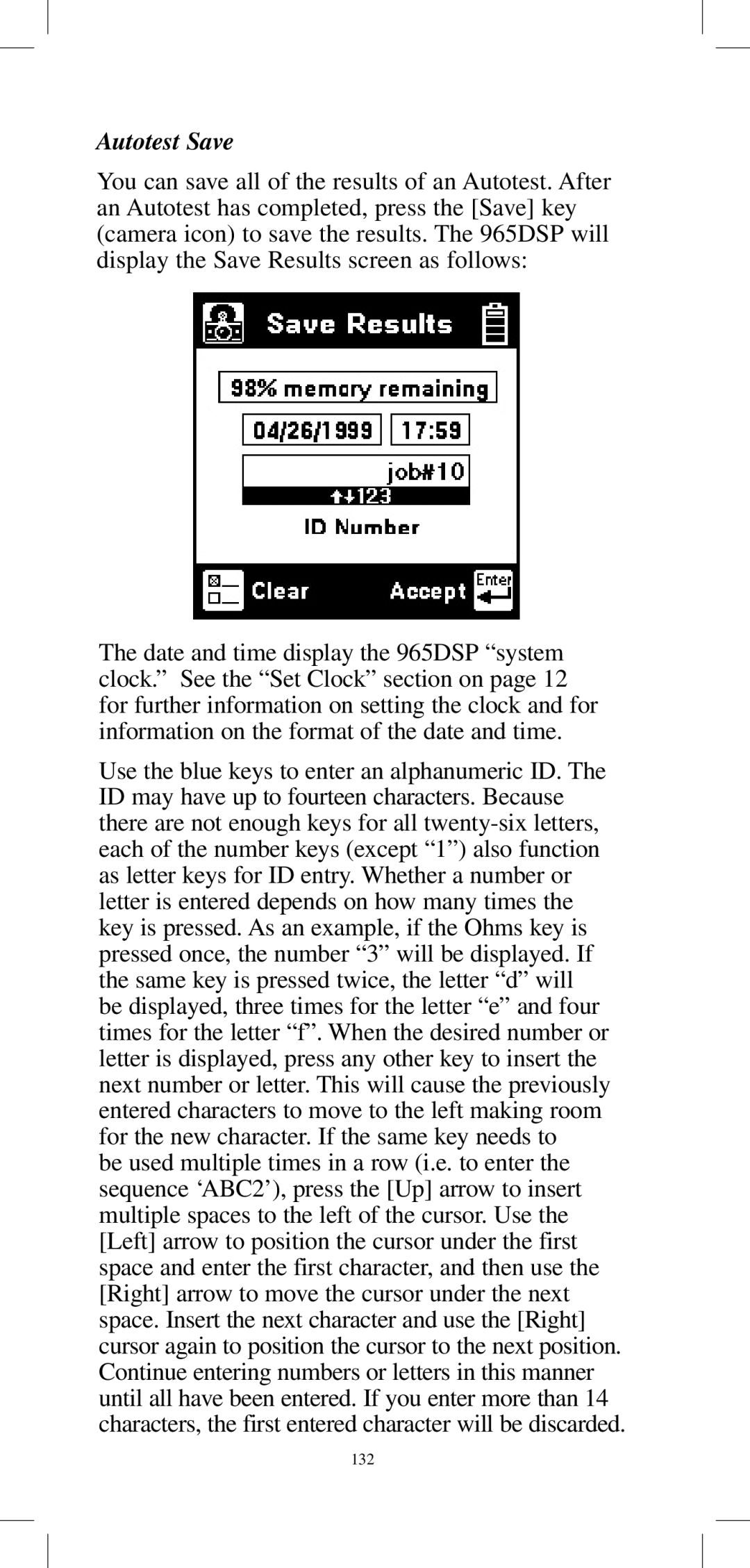 3M 965DPS instruction manual Autotest Save 