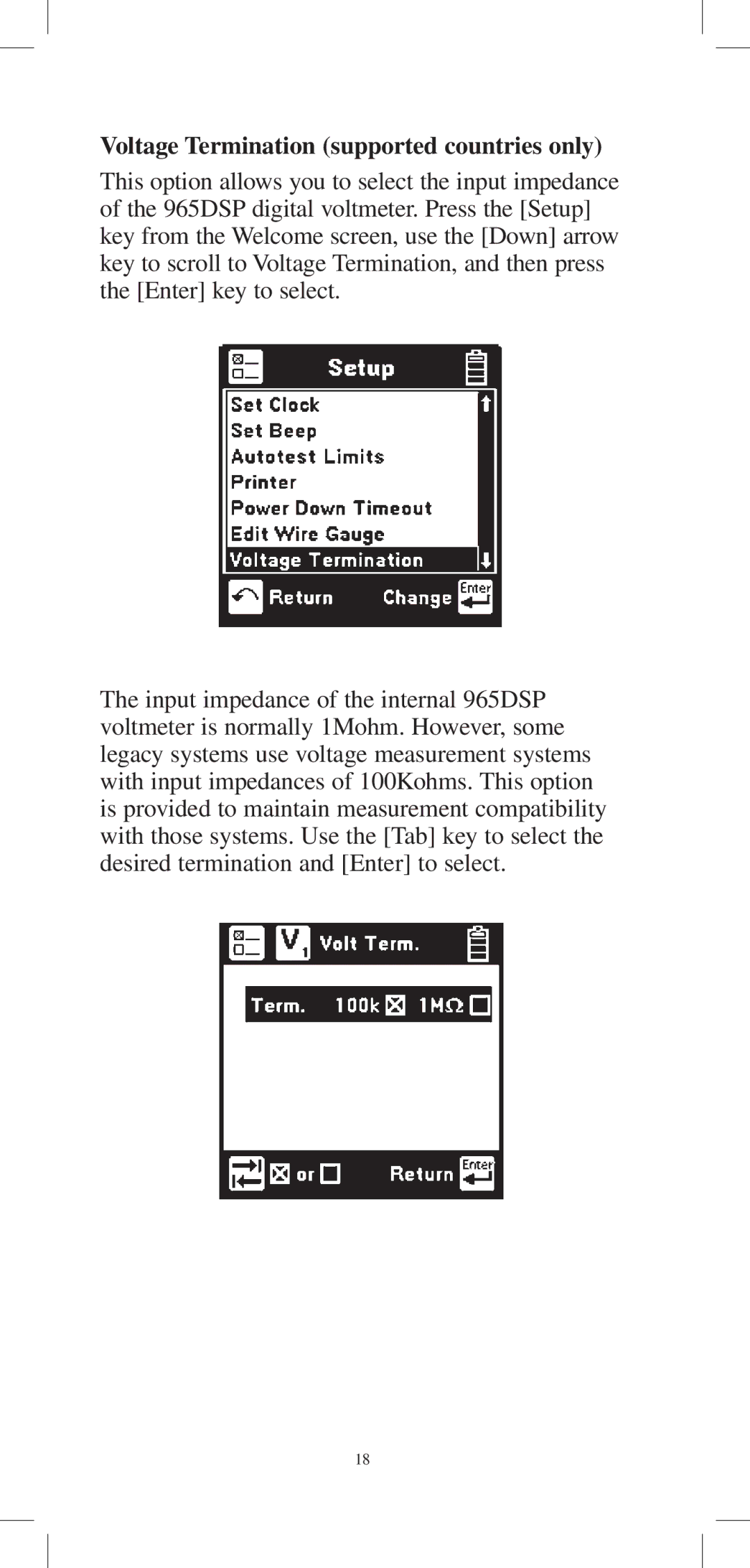 3M 965DPS instruction manual Voltage Termination supported countries only 