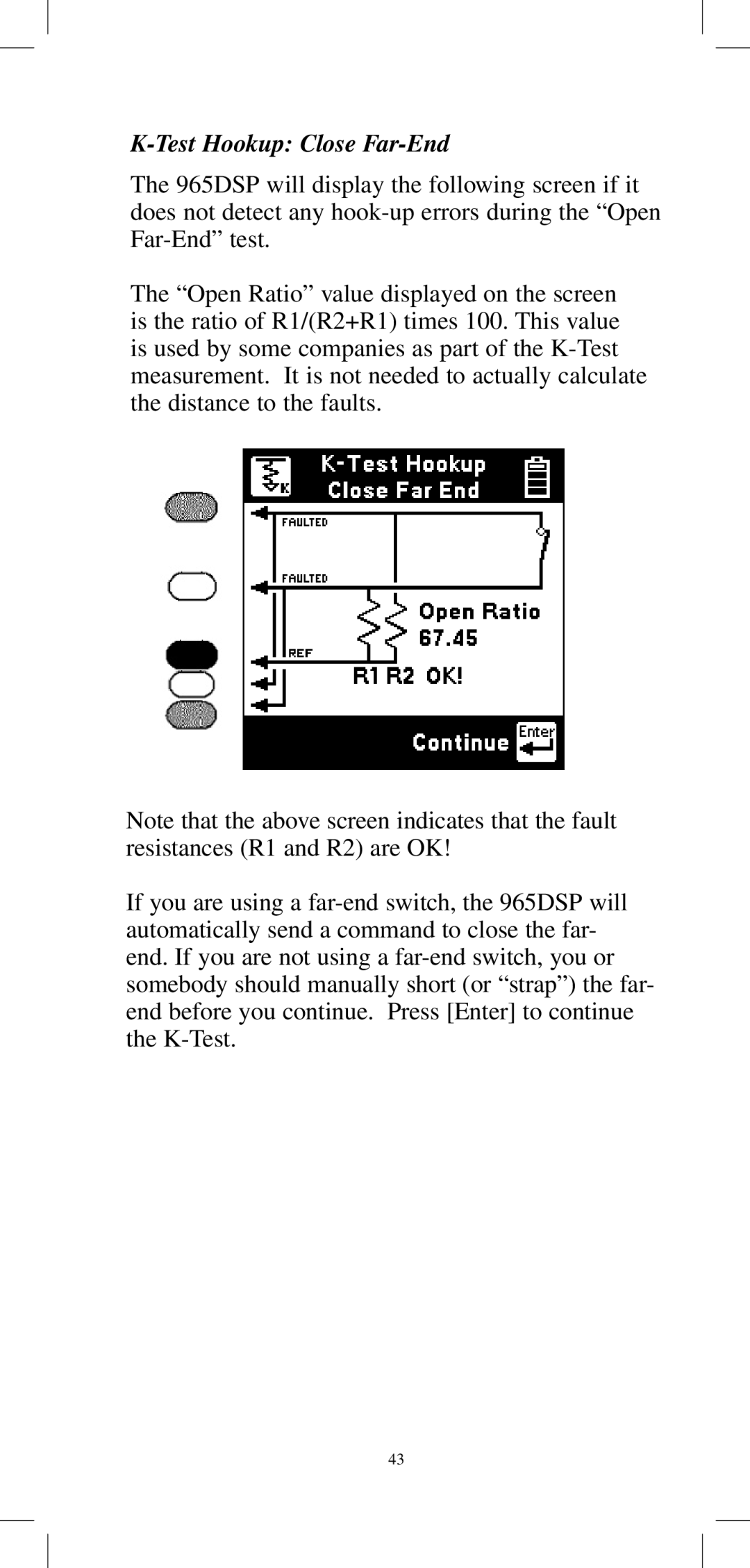 3M 965DPS instruction manual Test Hookup Close Far-End 