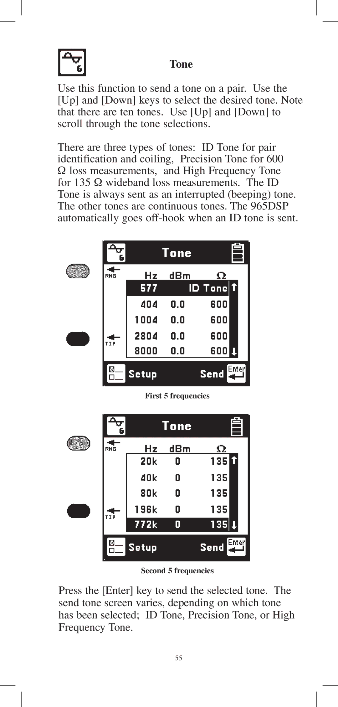 3M 965DPS instruction manual Tone 