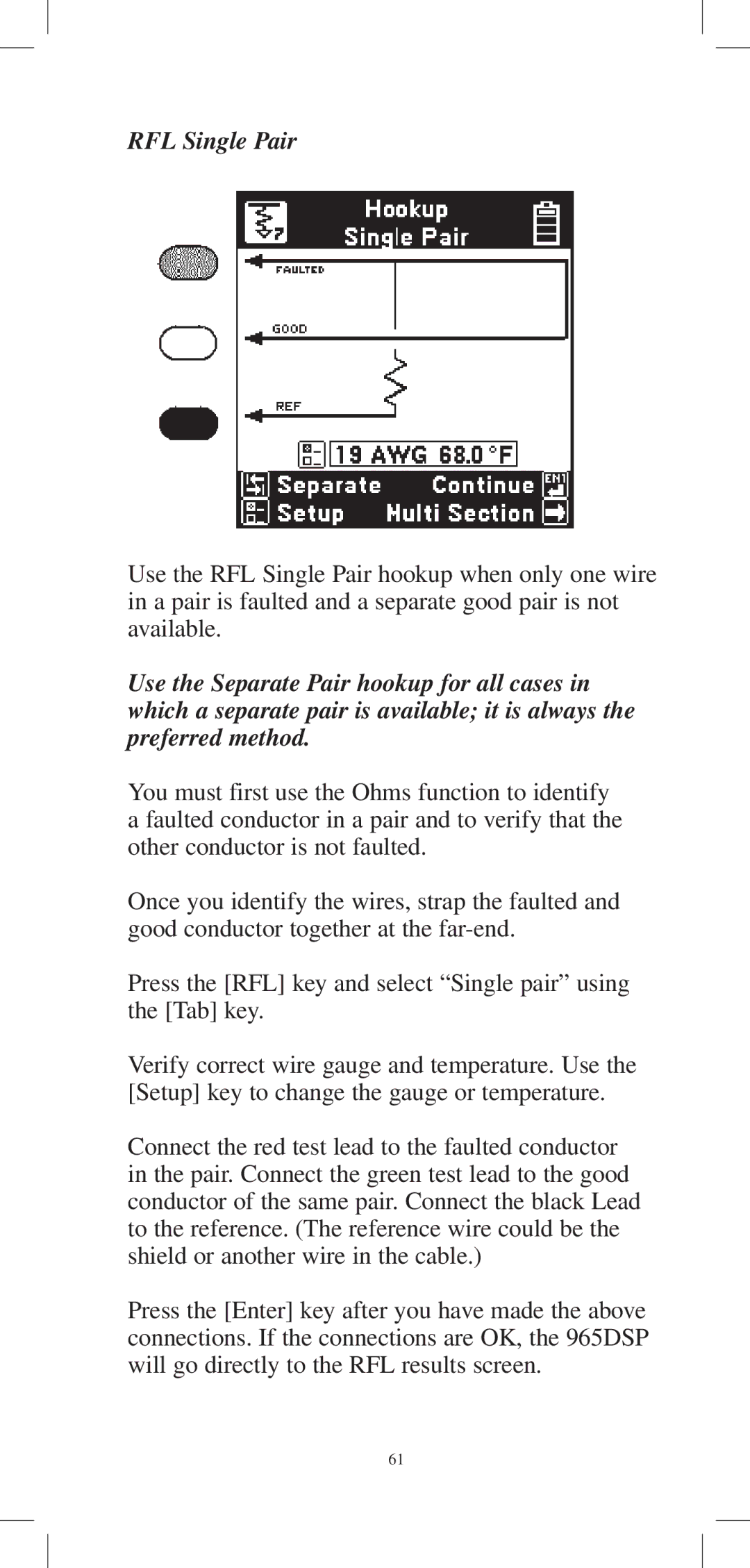 3M 965DPS instruction manual RFL Single Pair 