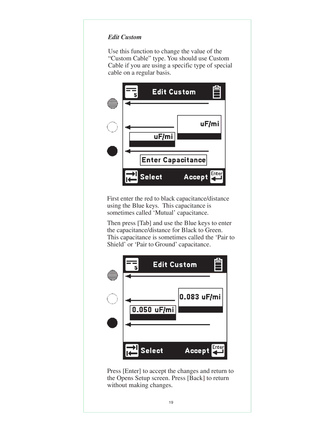 3M 965DSP-B instruction manual Edit Custom 