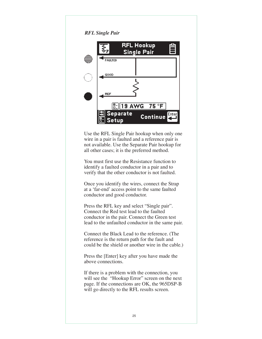 3M 965DSP-B instruction manual RFL Single Pair 