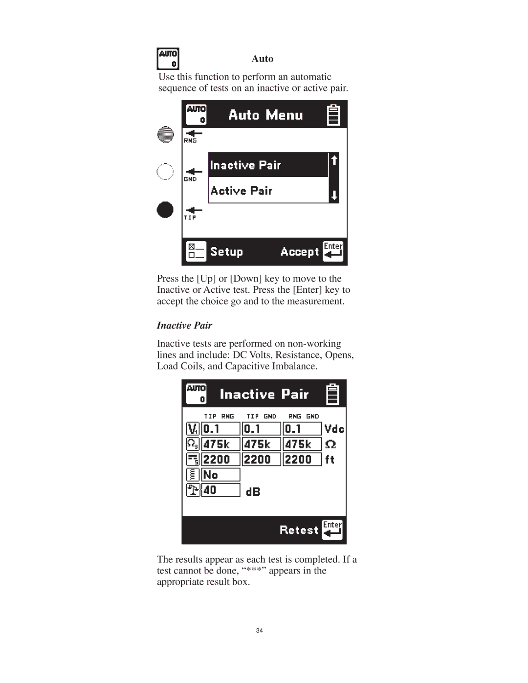 3M 965DSP-B instruction manual Auto, Inactive Pair 