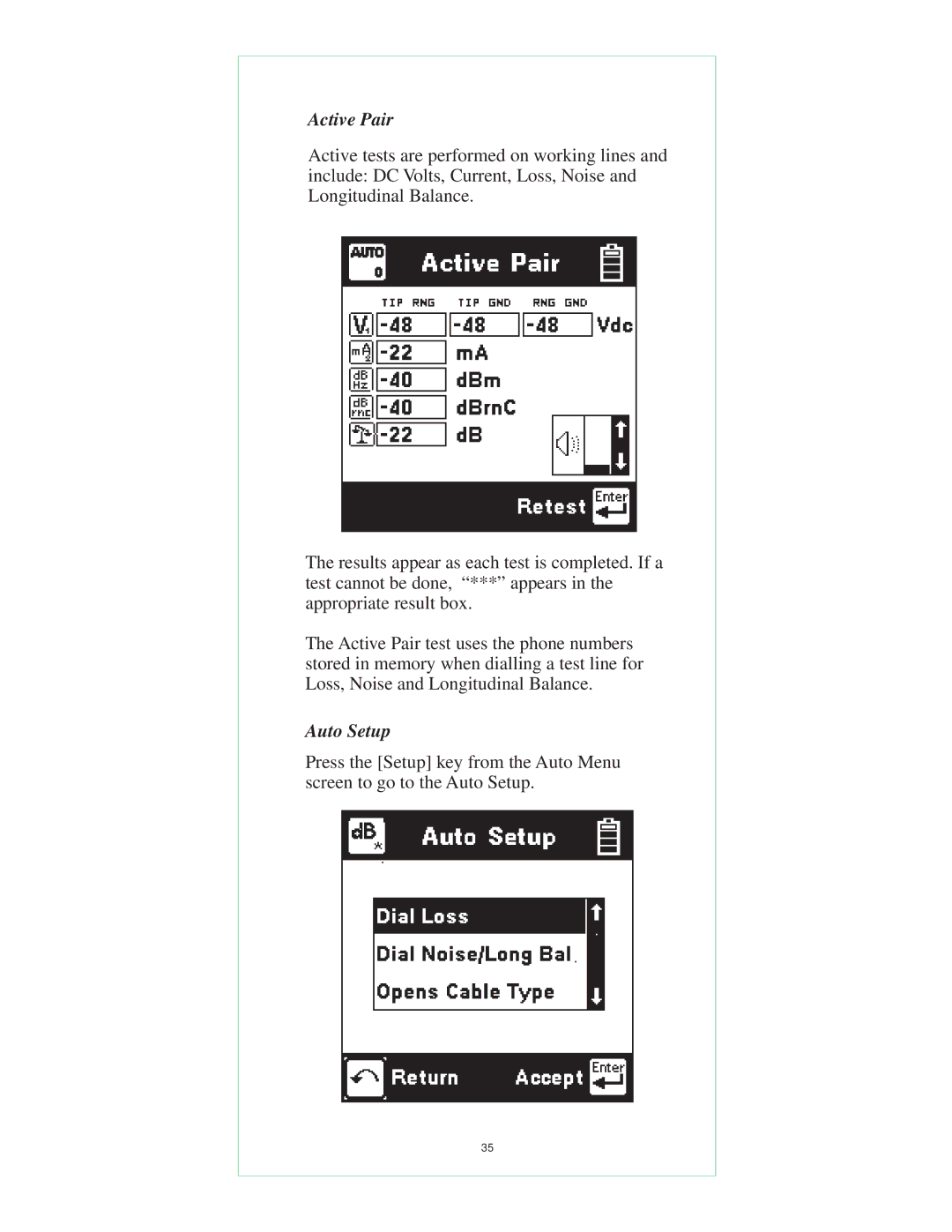 3M 965DSP-B instruction manual Active Pair, Auto Setup 