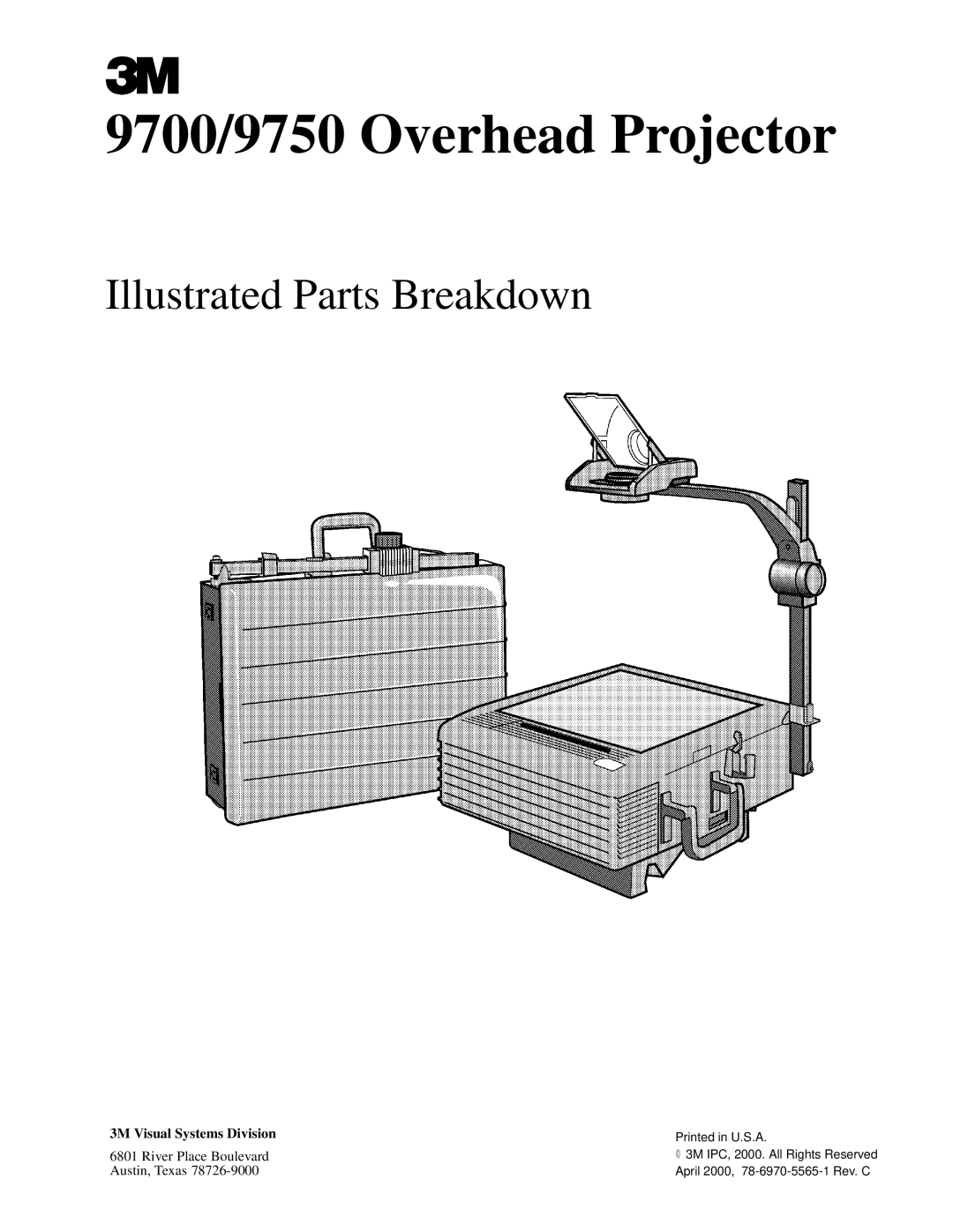 3M manual 9700/9750 Overhead Projector 