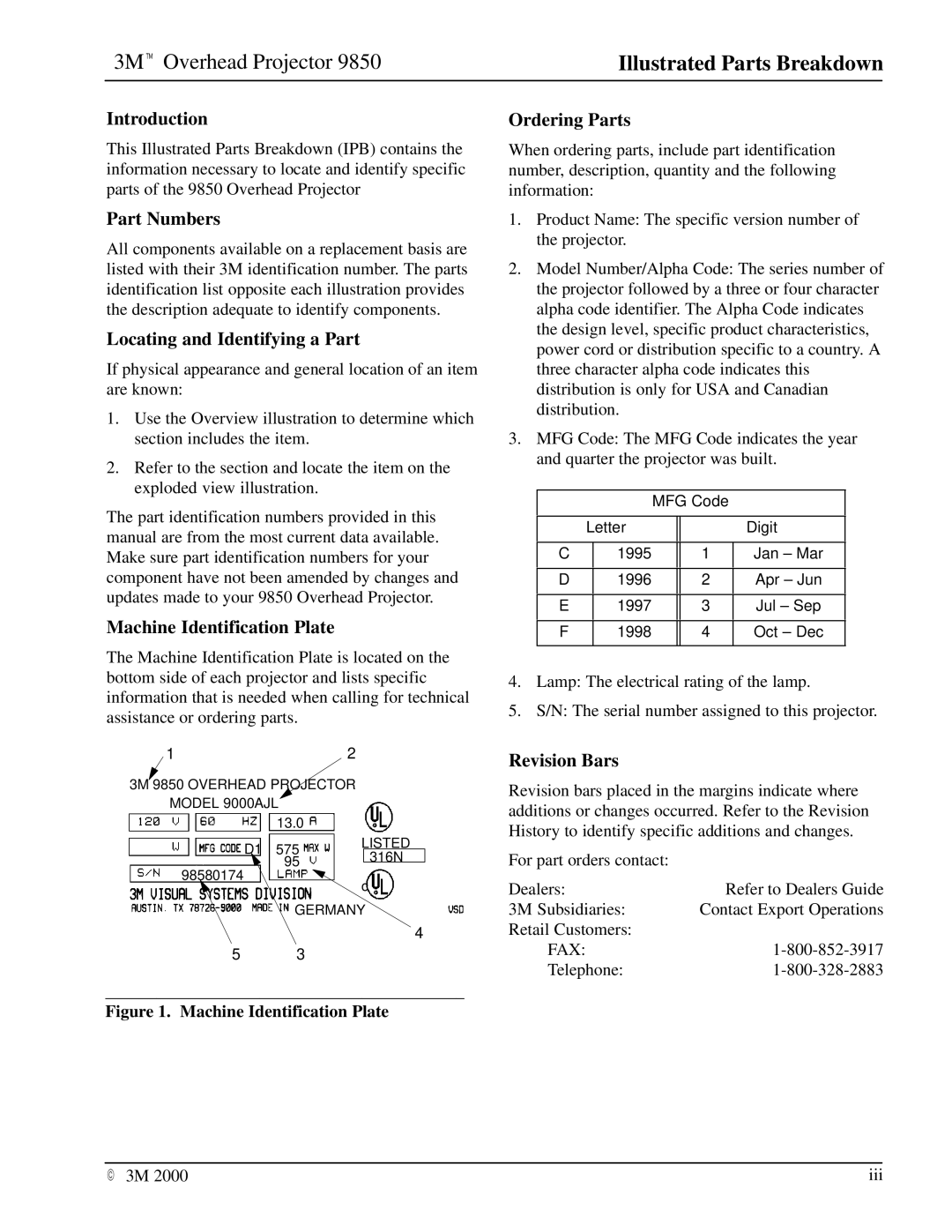 3M 9850 manual Introduction 