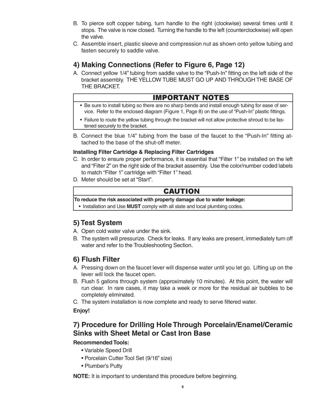 3M AP-DWS1000 LF operating instructions Making Connections Refer to, Test System, Flush Filter 