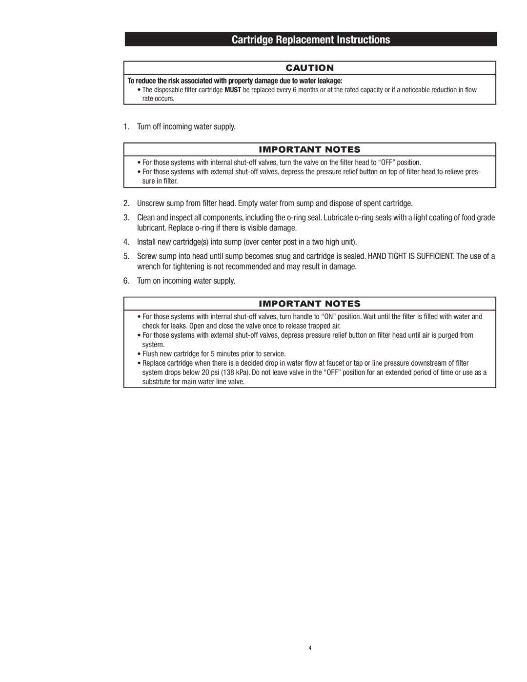 3M CFS11, CFS02, CFS12, CFS01 instruction manual Cartridge Replacement Instructions 