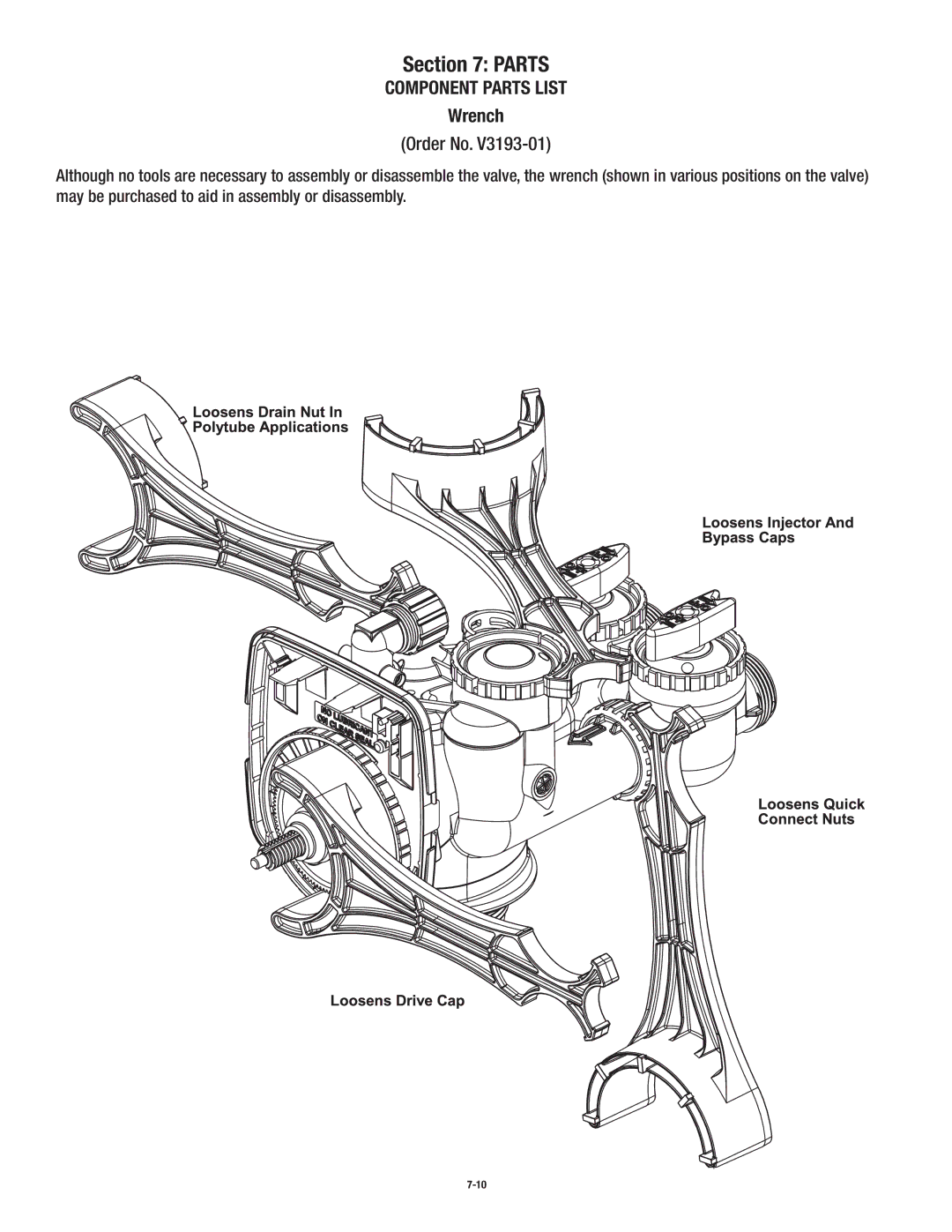 3M CSFM1254 operating instructions Wrench Order No 