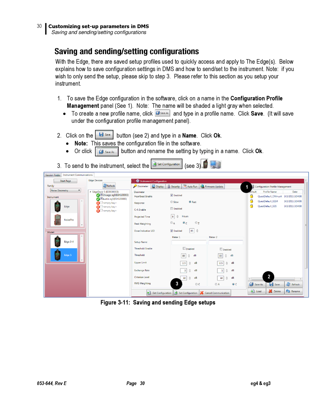 3M eg3, eg4 user manual Saving and sending Edge setups 