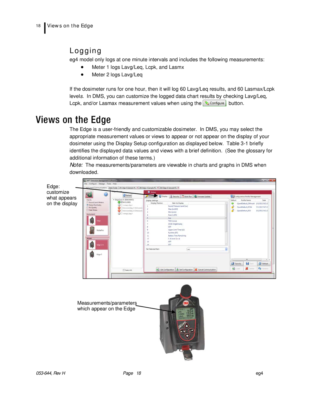 3M eg4 user manual Views on the Edge, Logging 