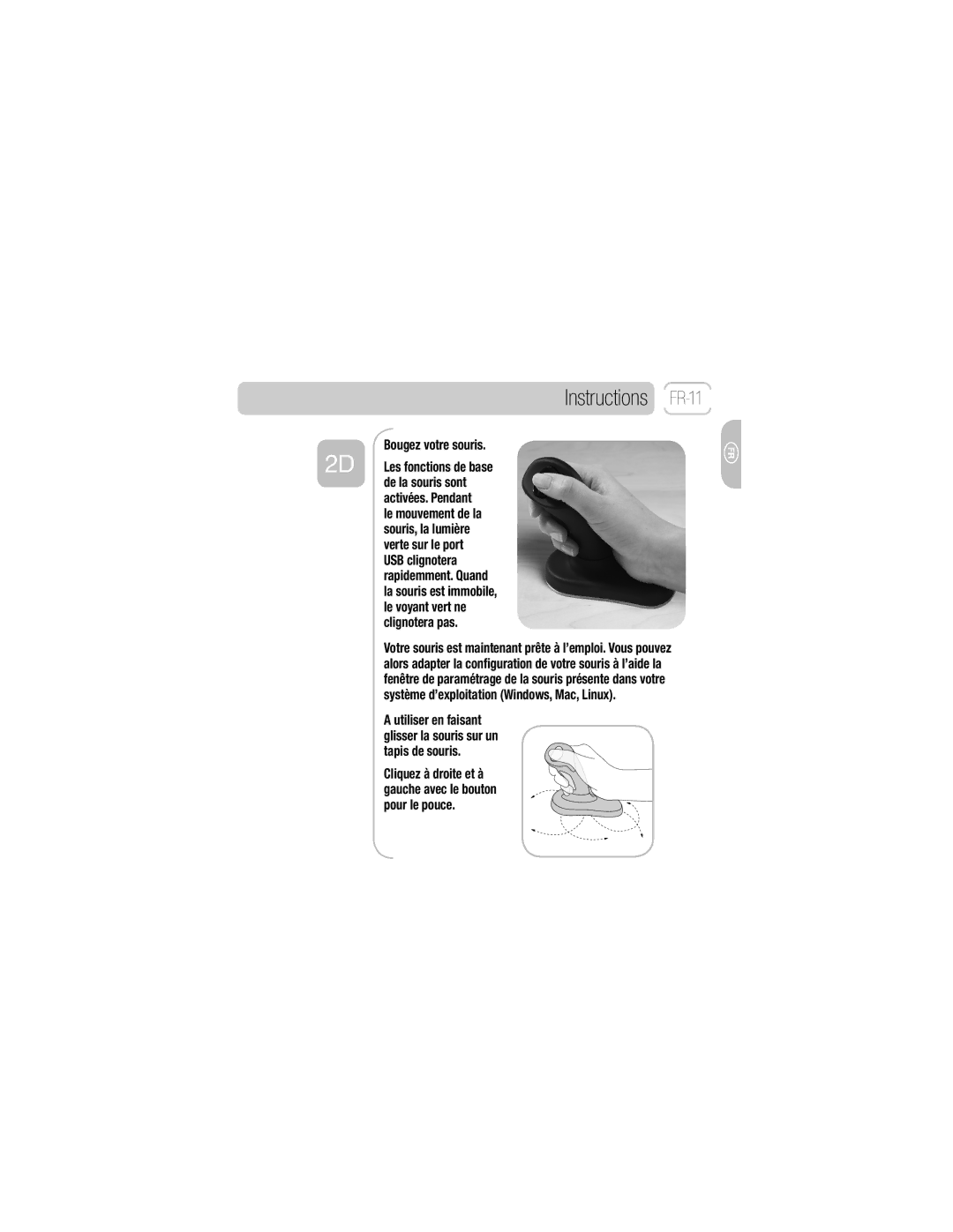 3M EM 550GPS, EM 550GPL owner manual Instructions FR-11, Bougez votre souris 