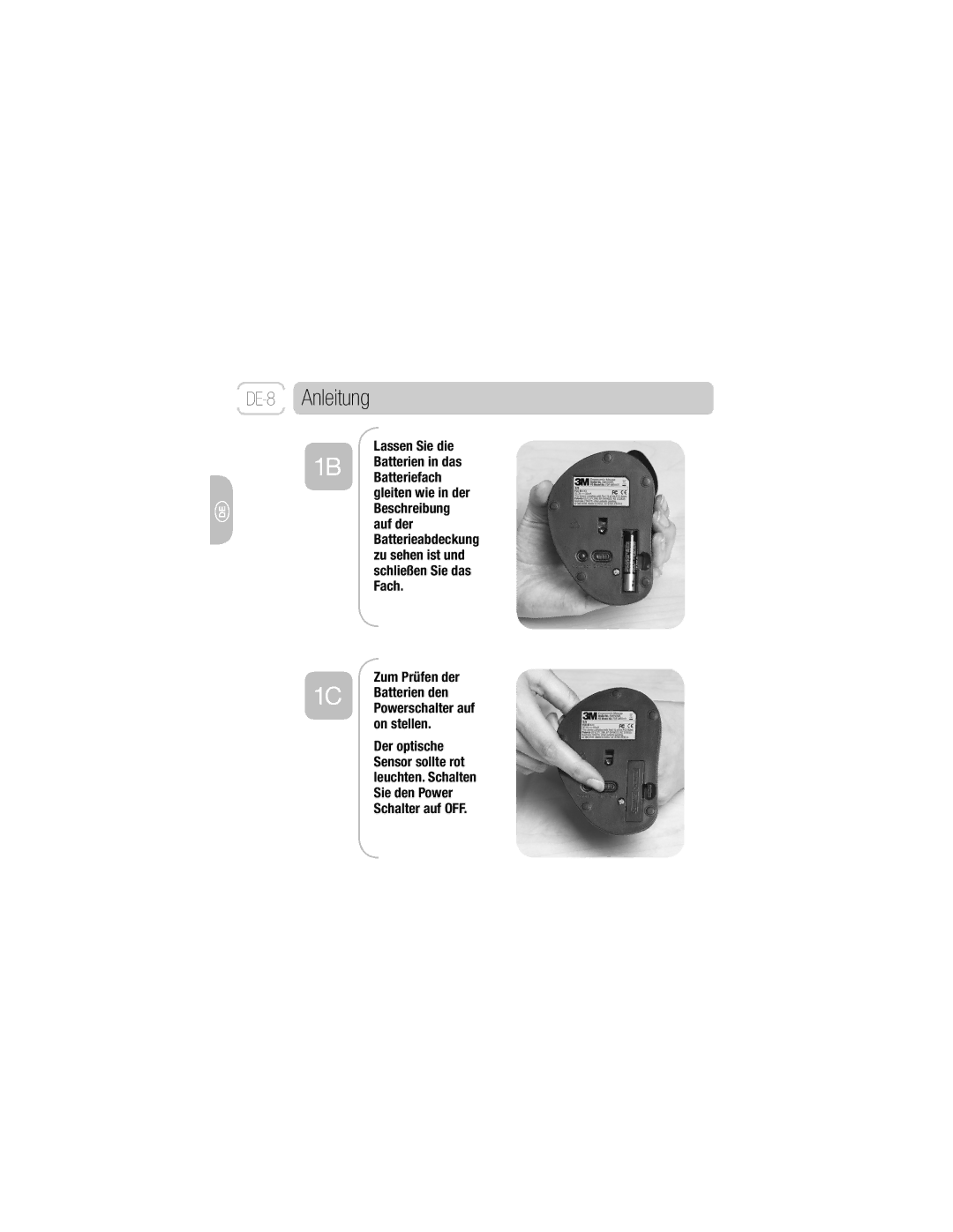 3M EM 550GPL, EM 550GPS owner manual DE-8Anleitung 