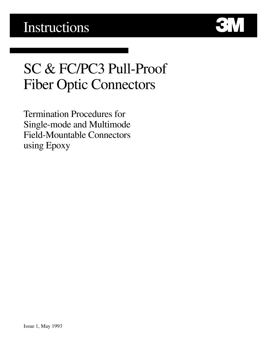 3M PC3, FC manual Instructions 