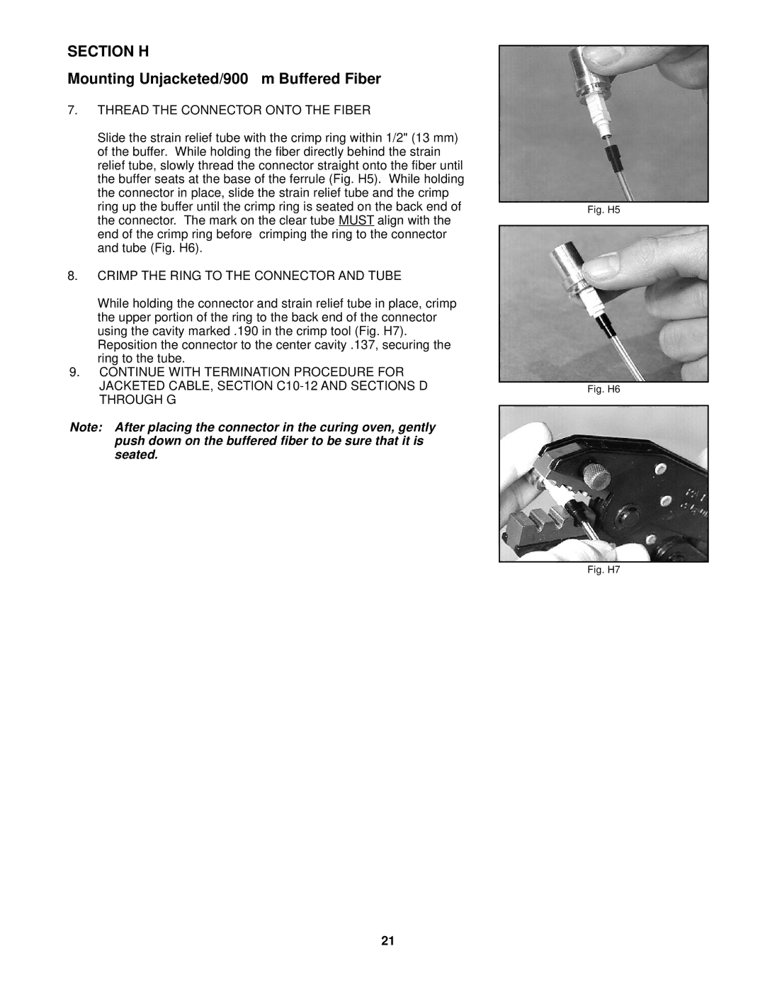 3M PC3, FC manual Crimp the Ring to the Connector and Tube, Fig. H5 