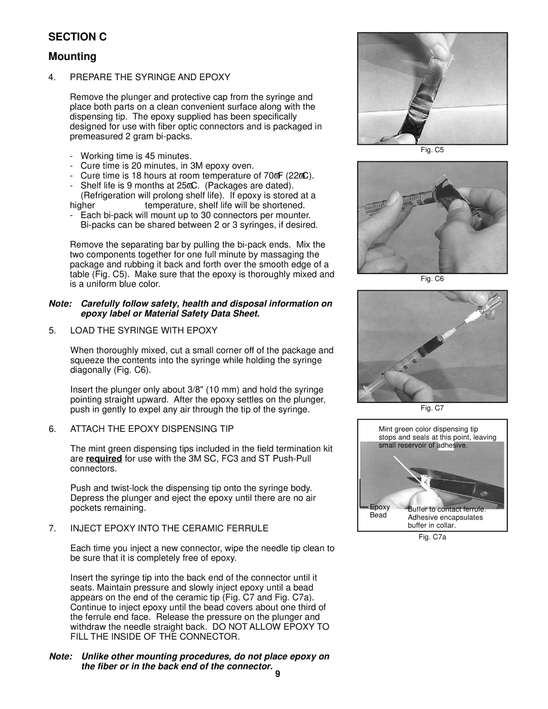 3M PC3, FC manual Prepare the Syringe and Epoxy, Load the Syringe with Epoxy, Attach the Epoxy Dispensing TIP 