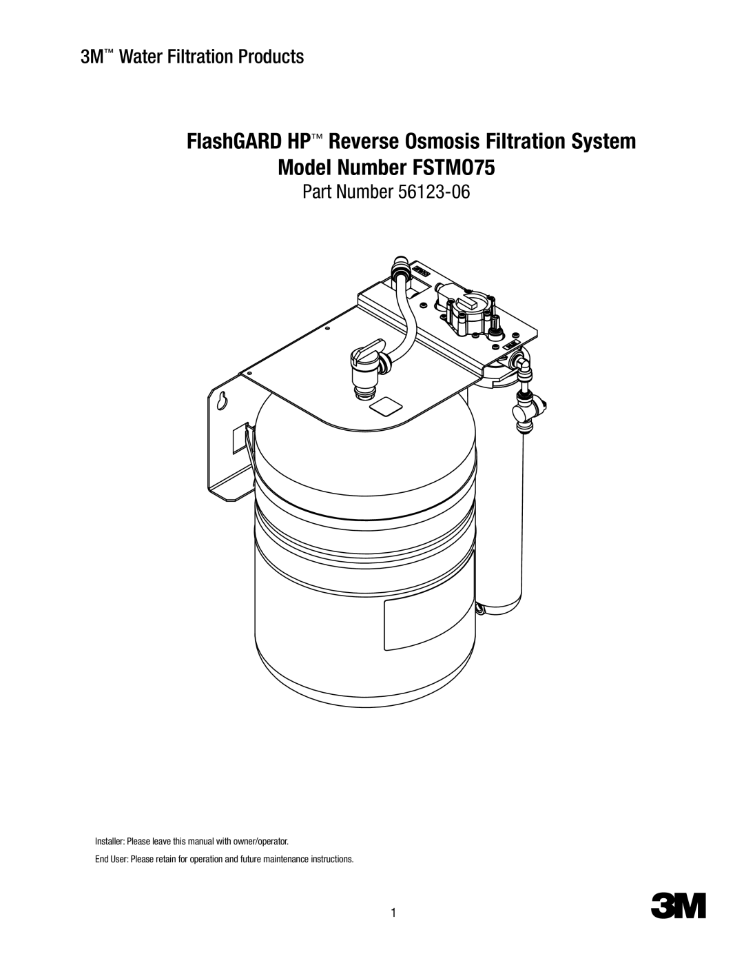 3M FSTMO75 manual 3M Water Filtration Products 