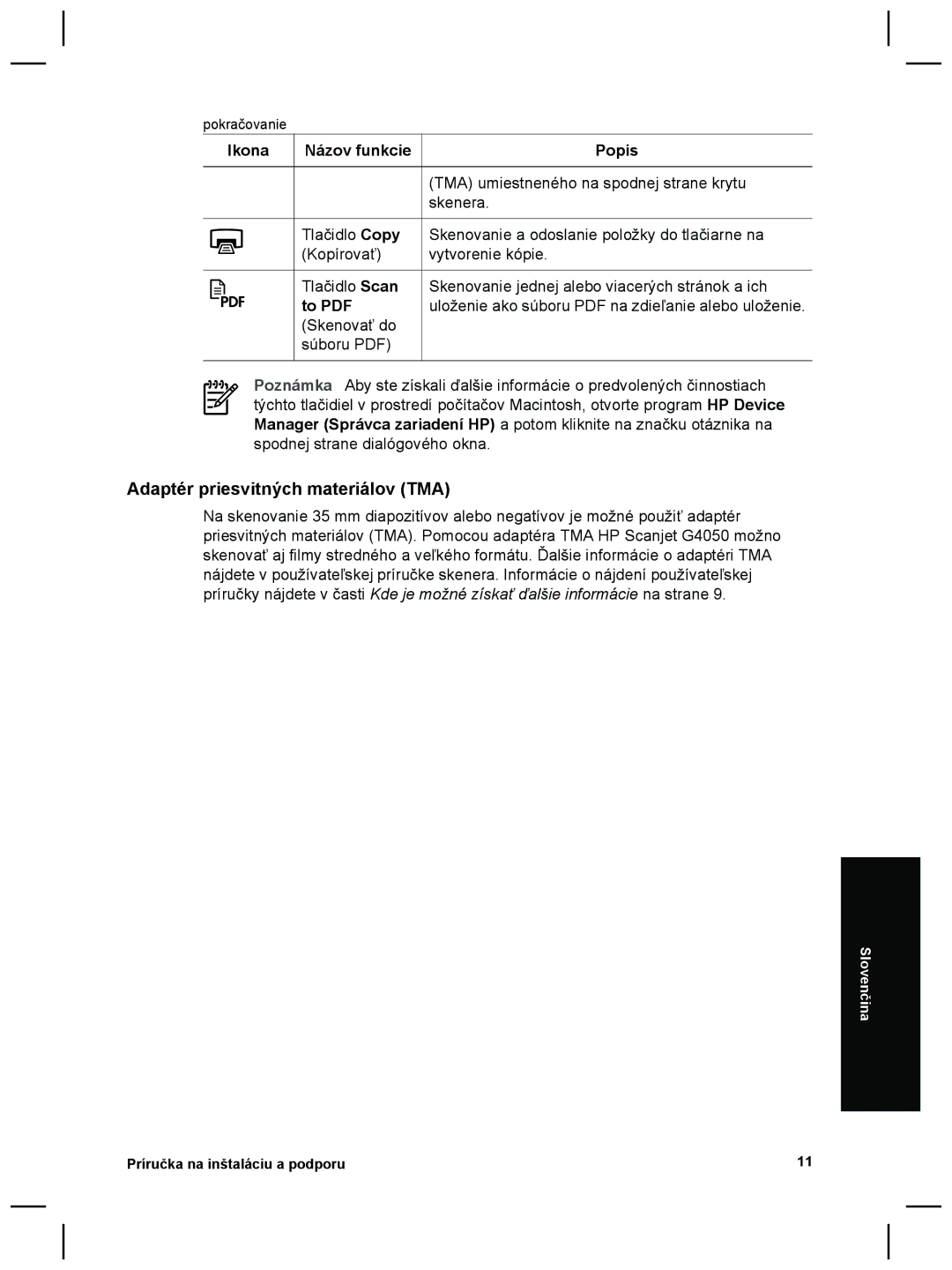 3M G4000 manual Adaptér priesvitných materiálov TMA 