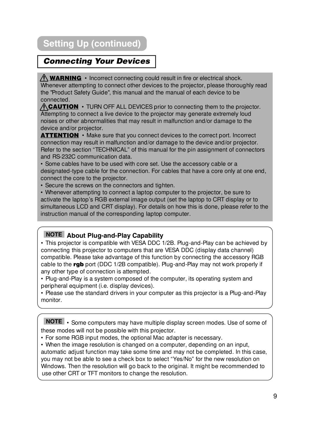 3M H10 manual Connecting Your Devices 