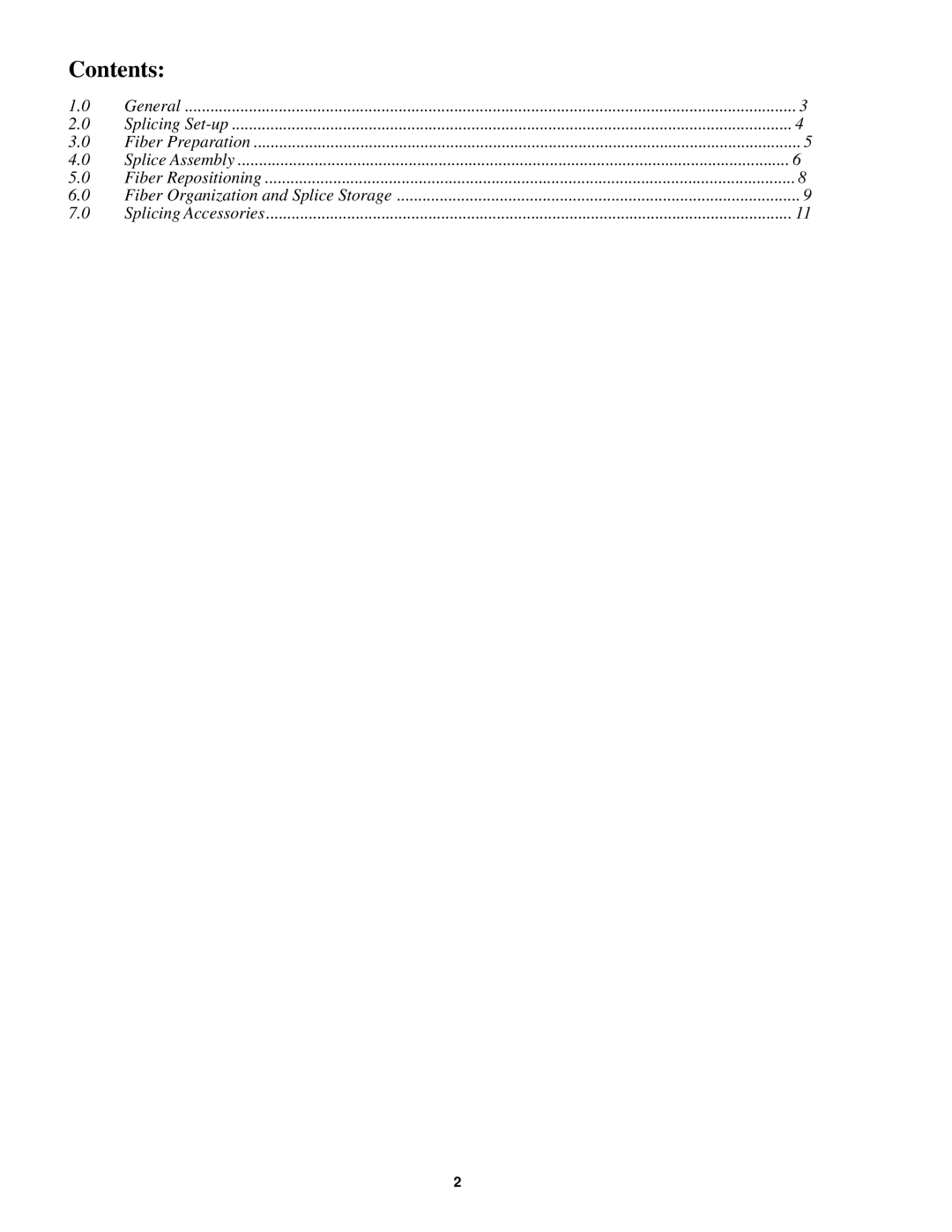 3M II 2529 manual Contents 